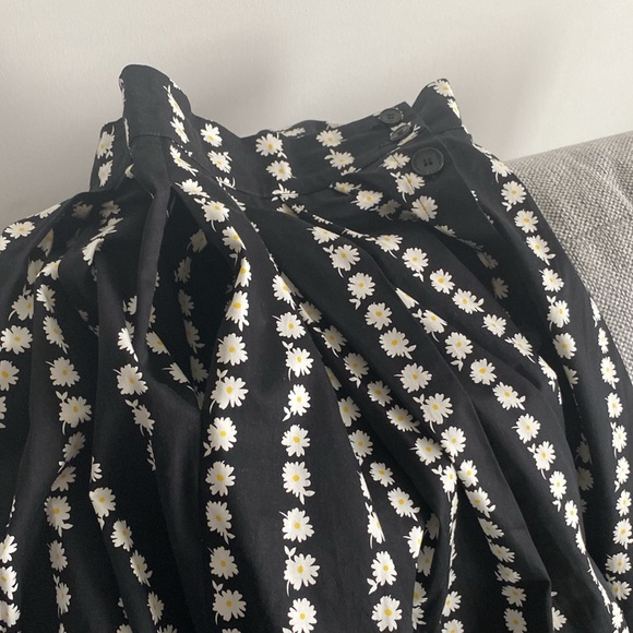 Maje Japhanie Pleated Daisy Print Skirt Size 3 (Large) - Picture 4 of 4